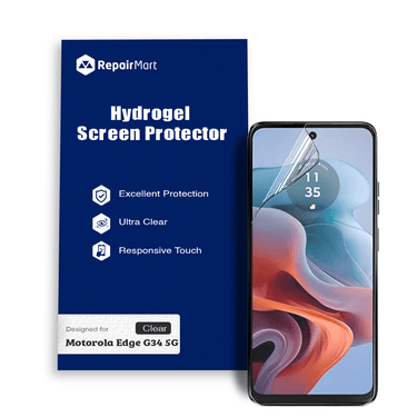 Motorola G34 5G Compatible Premium Hydrogel Screen Protector With Full Coverage Ultra HD